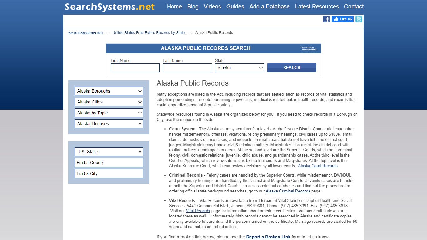 Alaska Public Records Search